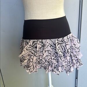 Bebe Black Bubble Micro Mini Skirt with Ruffles